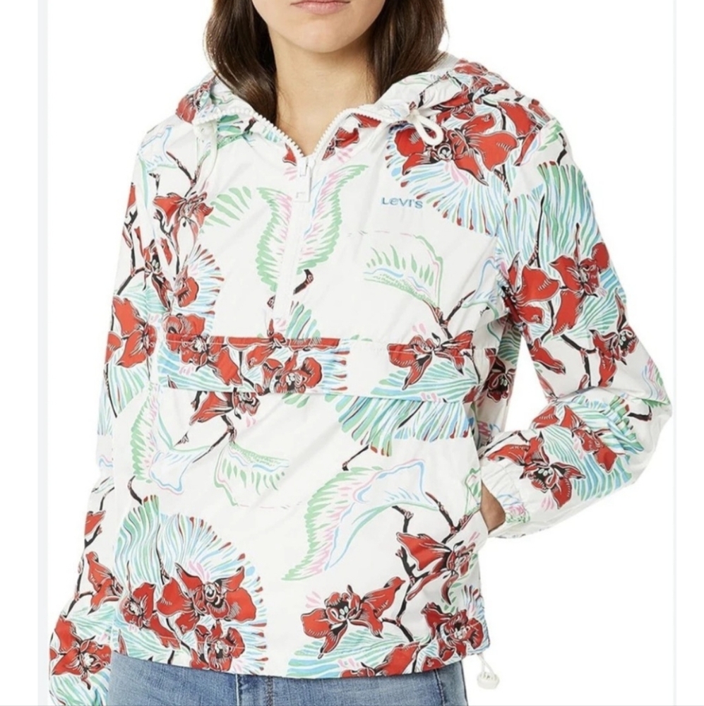 Levi Strauss Colorful Hooded Windbreaker Jacket
